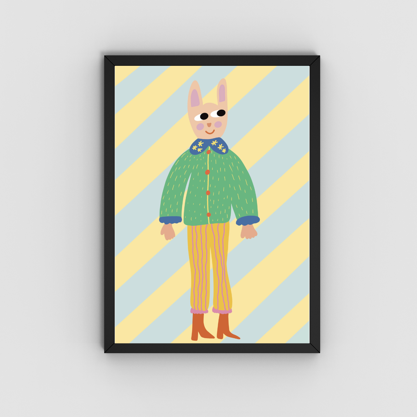 🐰 Dressed-Up Bunny 🌼👢